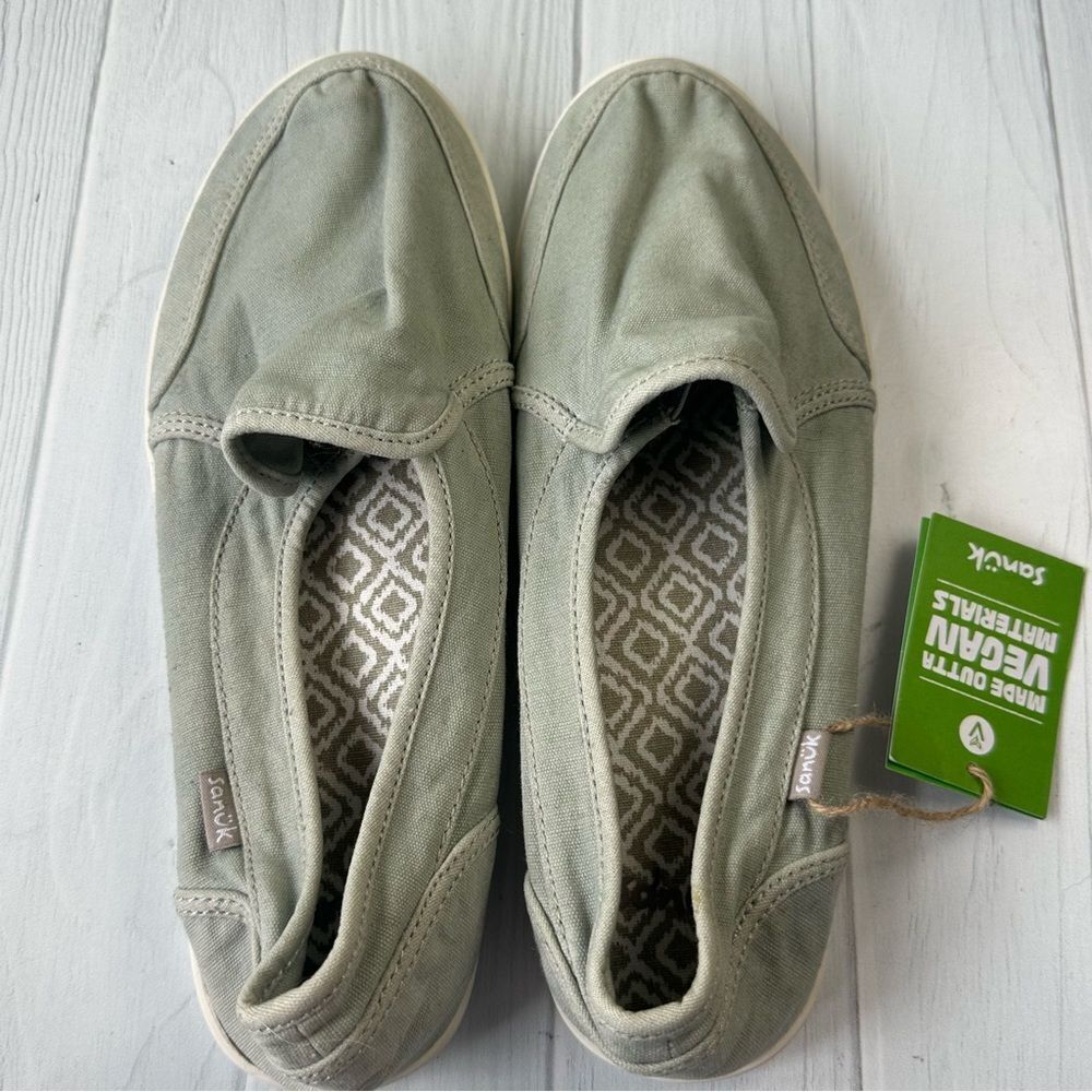 NWT Women's Sanuk PAIR O DICE Casual Slip On Sneakers HARBOR MIST Shoes Sz 8.5 - Picture 3 of 7